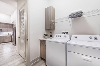 Side by side washer and dryer at Morea Apartments in Pompano Beach FL